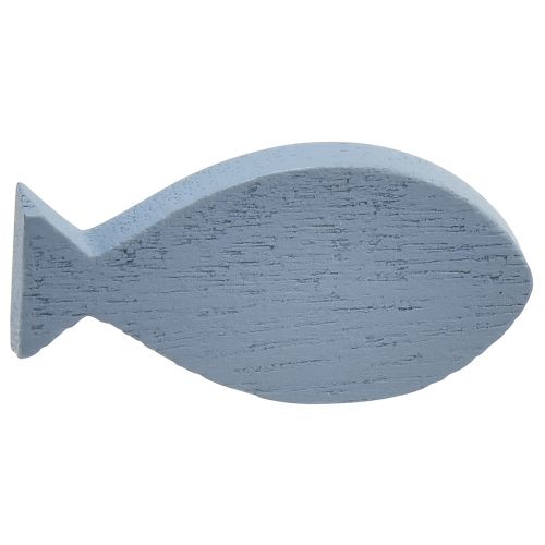 Floristik24 Scatter decoration wooden fish blue white maritime 3-8cm 24 pcs