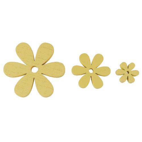 Product Scatter Decoration Wood Yellow Flowers Summer Table Decoration Ø2–6cm 20 pcs