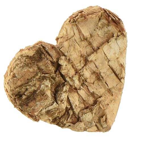 Product Scatter decoration wooden heart wooden hearts bark birch 4cm 60pcs