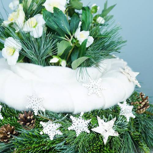 Floristik24 Scatter decoration snowflake glitter white 5 cm 48 pcs