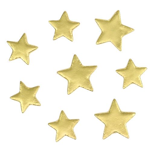 Product Scatter decoration stars mix 4-5cm gold matt 72 pcs