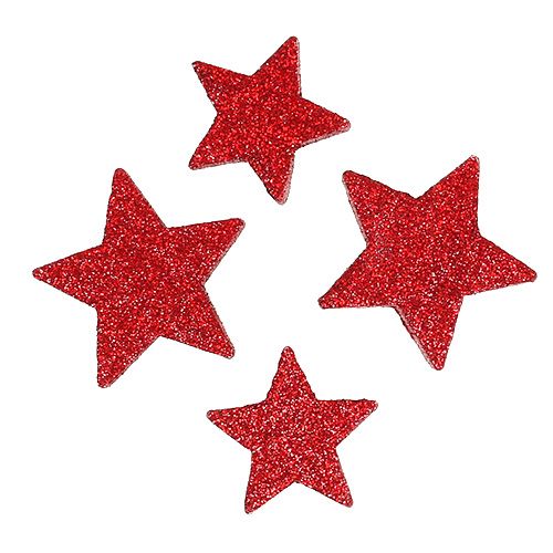 Scattered stars red, mica 4-5cm 40pcs