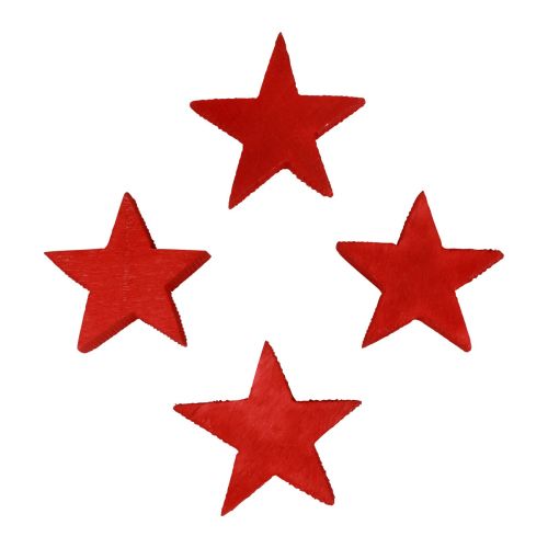 Floristik24 Scatter decoration Christmas stars red wooden stars Ø4cm 24pcs