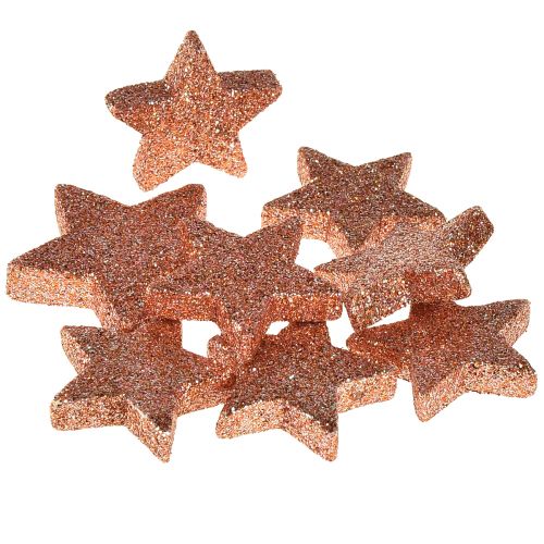 Product Scatter decoration Christmas stars scattered stars pink Ø4/5cm 40pcs