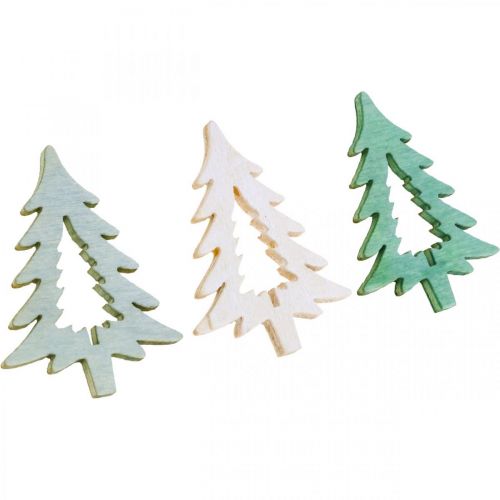 Product Scatter decoration Christmas tree green 4 cm 72 pcs