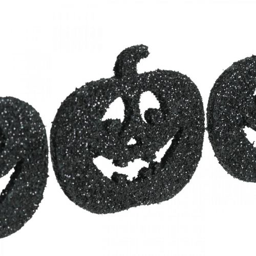 Product Scatter decoration Halloween pumpkin decoration 4cm black, glitter 72pcs