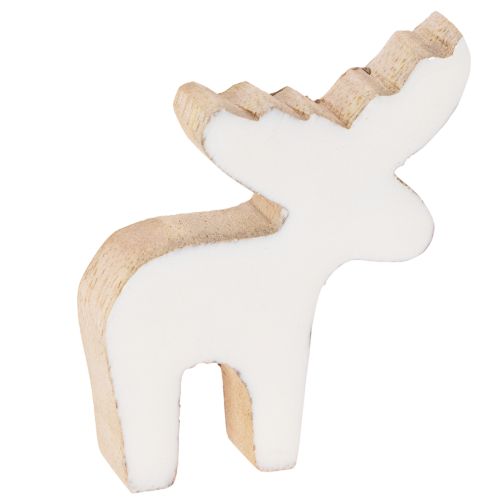 Wooden elk decorative figure, standing, Christmas scatter decoration, 6cm, 8 pieces buy online | Floristik24.ie