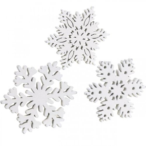 Scatter parts snowflake, scatter decoration ice crystal 3.5cm 72pcs