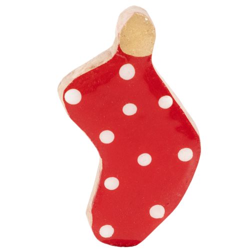 Polka dot socks, Christmas table decoration, 6cm, 8 pieces | Floristik24.ie
