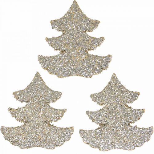 Floristik24 Scatter decoration Christmas tree gold glitter 4 cm 72 pcs