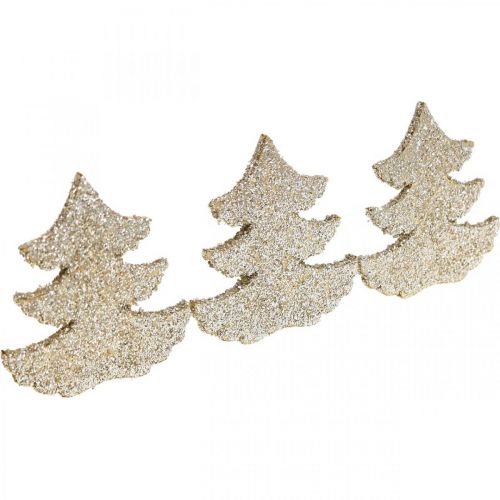Product Scatter decoration Christmas tree gold glitter 4 cm 72 pcs