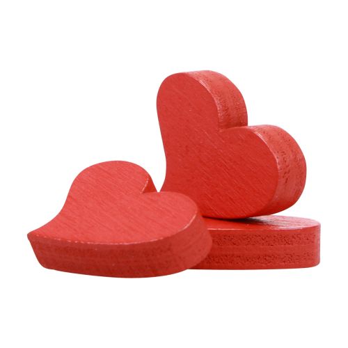 Product Scatter Decoration Hearts Decoration Wooden Hearts Table Decoration Red 2cm 180 Pcs