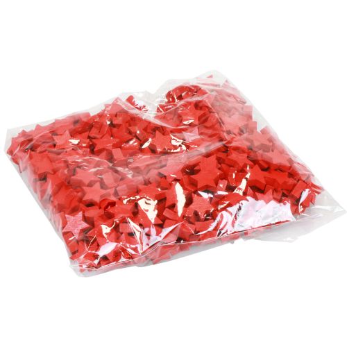 Floristik24 Scatter Decoration Christmas Stars Red Wooden Stars Ø1.5cm 300 Pcs