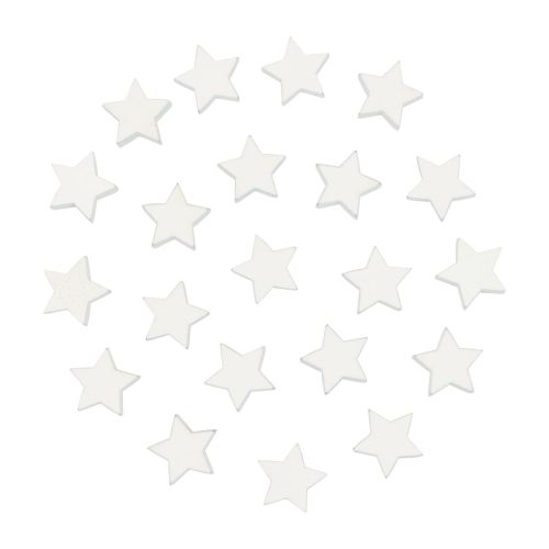 Floristik24 Scatter decoration Christmas stars white wooden stars Ø1.5cm 300pcs