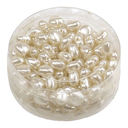 Floristik24 Scatter hearts cream 1cm 144p