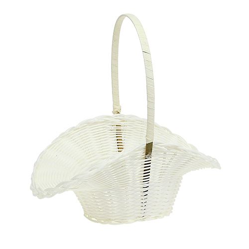 Floristik24 Spreading basket white Ø14cm H31cm