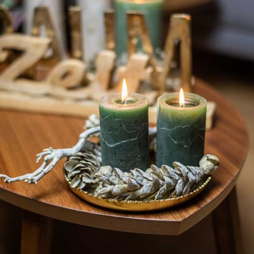 Floristik24 Strobus cones, Christmas, Advent decoration, Weymouth cones natural, Golden L9-14cm 20 pcs