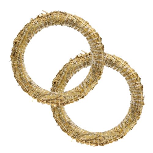 Product Floristry straw wreath for creative door wreaths and seasonal decoration 25/4cm 2pcs