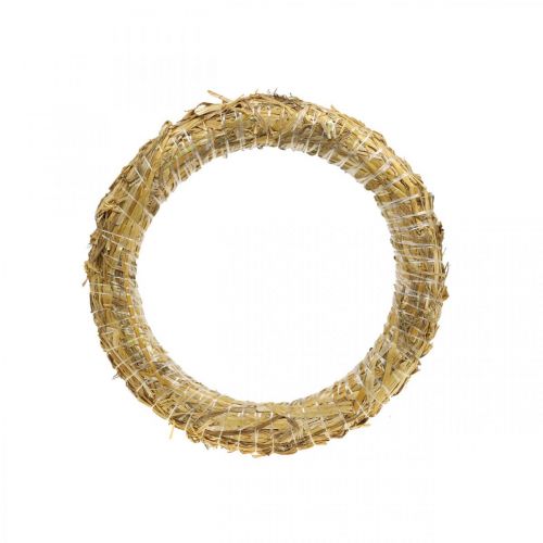 Product Straw wreath 30/4cm 10pcs - Ideal for crafting, decoration, Advent wreaths, autumn, Easter