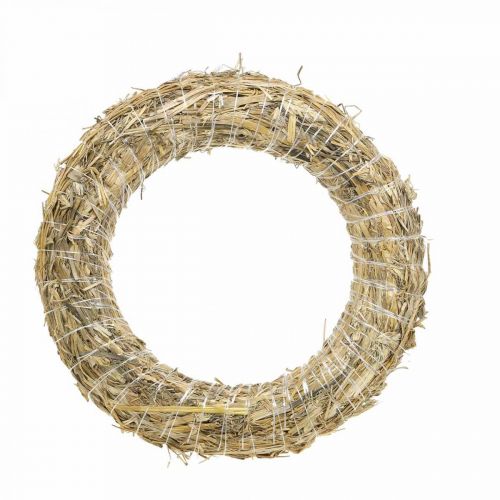 Product Natural straw wreath 35cm, wreath base for decorative wreaths, Advent wreath &amp; year-round decoration, set of 10