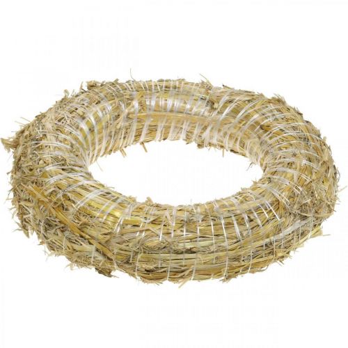Product Straw wreath Ø35cm natural - decorative wreath for crafting &amp; Advent, set of 5