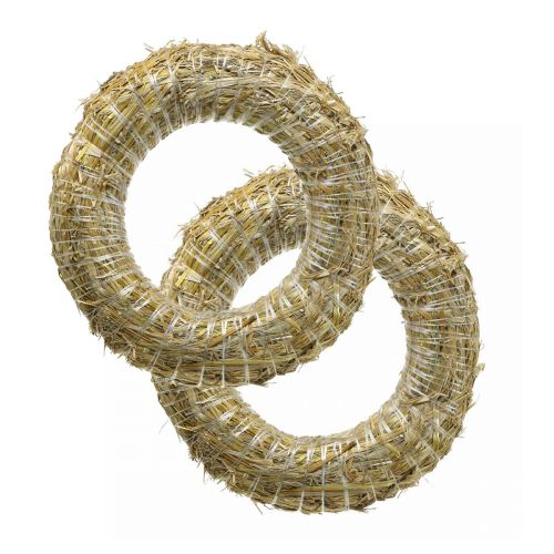 Product Straw wreath straw Roman blank straw 40/8cm 2pcs