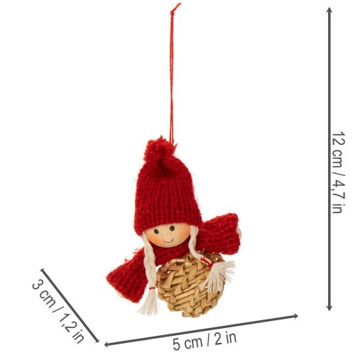 Straw ornament set Christmas tree decorations figures and stars 6cm 30pcs | Floristik24.ie