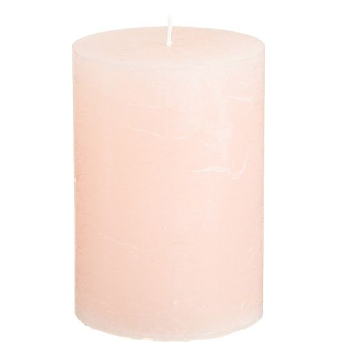 Product Pink pillar candles, light pink, solid color, 70x100mm, set of 4, Easter candle, wedding decoration