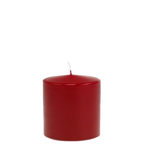 Floristik24 Pillar candle 100/100 old red 4pcs