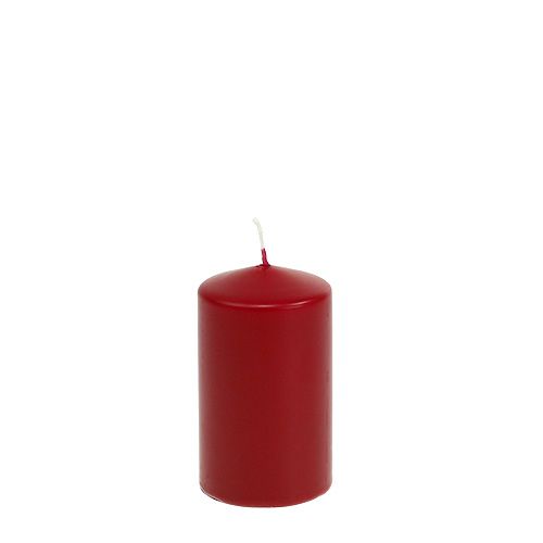 Floristik24 Pillar candle 100/60 old red 16 pcs
