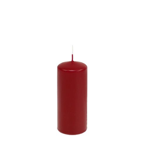 Floristik24 Pillar candles red Advent candles old red 120/50mm 24pcs