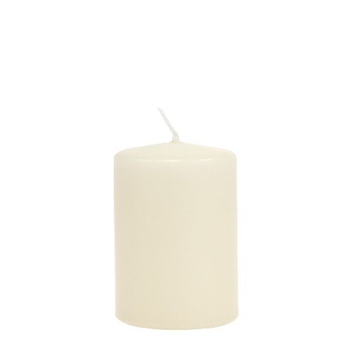 Floristik24 Pillar candle 120/80 cream 6 pcs