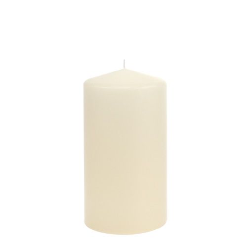 Floristik24 Pillar candle 150/80 cream 6pcs