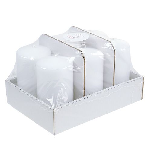Product Pillar Candle 150/80 White 6 Pcs