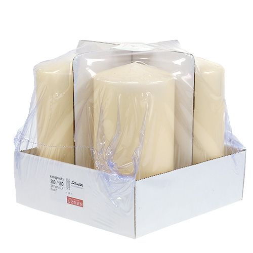 Product Pillar candle 200/100 cream 4pcs