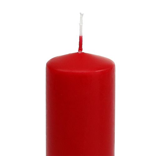 Product Pillar candles red Advent candles candles red 200/50mm 24pcs