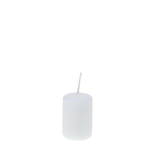 Floristik24 Pillar candles white Advent candles small candles 60/40mm 24 pcs