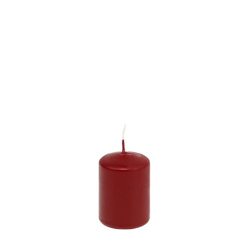 Floristik24 Pillar Candles H70mm Ø50mm Candles Old Red 12 Pcs
