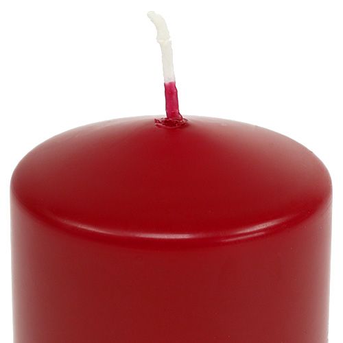 Product Pillar candles H70mm Ø50mm candles old red 12pcs
