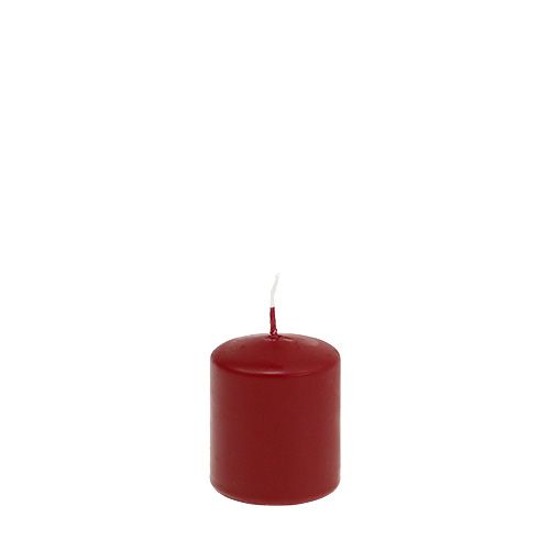 Floristik24 Pillar candle 70/60 old red 16pcs