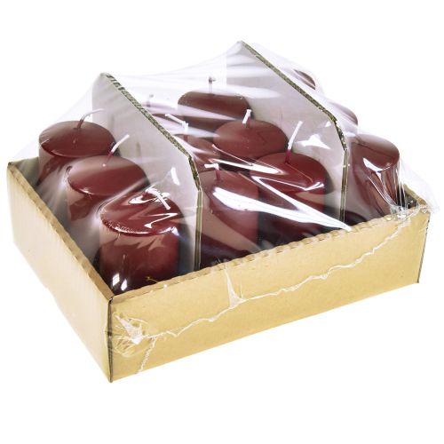 Floristik24 Pillar candles red candles H100mm Ø50mm old red 12pcs