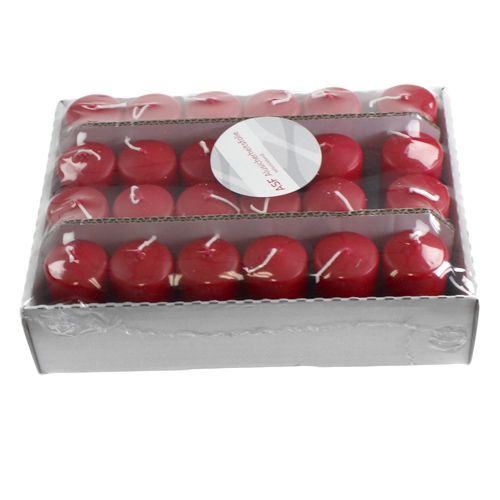 Floristik24 Pillar candle 120/40 red 24pcs