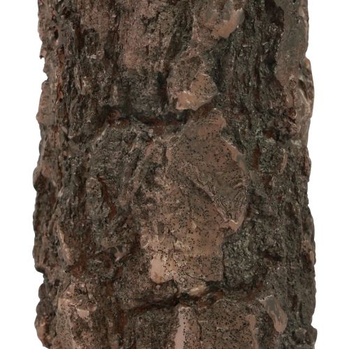 Floristik24 Pillar candle tree trunk decorative candle brown 130/65mm 1 pc