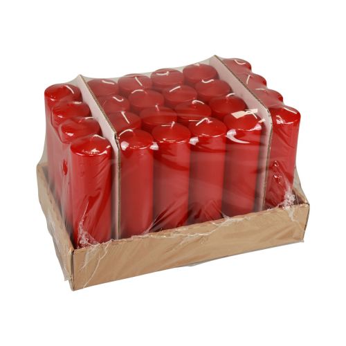 Product Pillar candles red Advent candles candles red 200/50mm 24 pcs