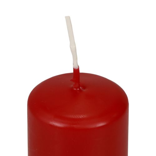 Floristik24 Pillar candles red Advent candles small old red 60/40mm 24pcs