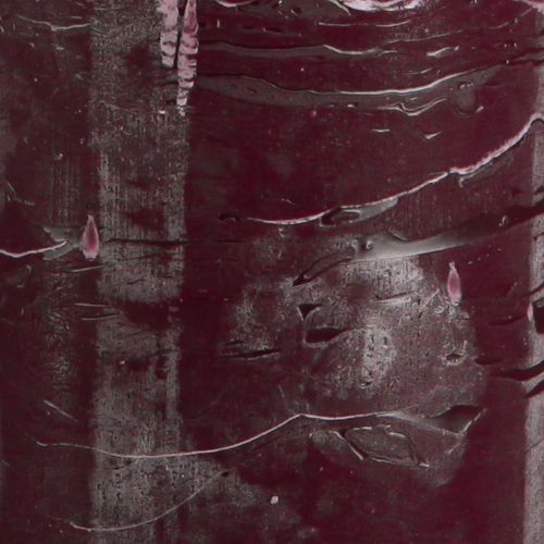 Product Burgundy red pillar candles, 70x100mm, set of 4, solid color, rustic, long burning time