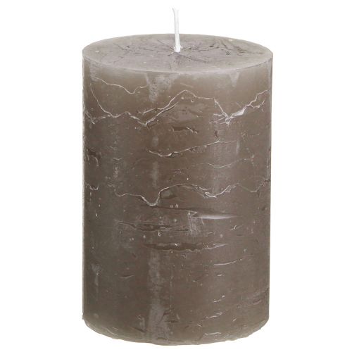 Product Brown pillar candles, solid color, 70x100mm, set of 4, rustic decoration