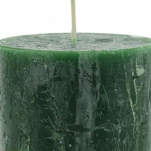 Product Solid Colored Candles Green Rustic Safe Candle 80×110mm 4pcs