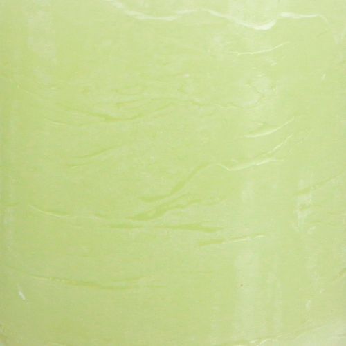 Product Lime Green Dyed Pillar Candles 70×80mm 4-Pack - Atmospheric Decoration & Light
