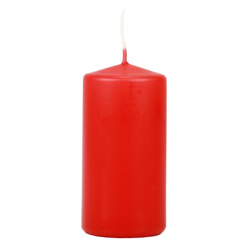 Floristik24 Pillar candles red Advent candles candles red 100/50mm 24pcs